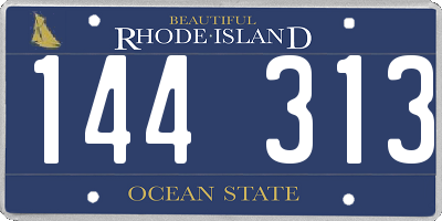 RI license plate 144313