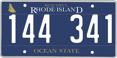 RI license plate 144341