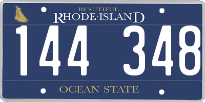 RI license plate 144348