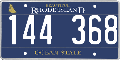 RI license plate 144368