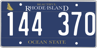 RI license plate 144370