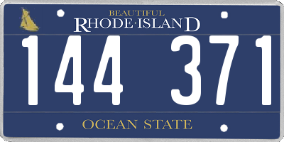 RI license plate 144371
