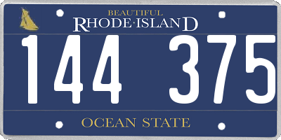 RI license plate 144375