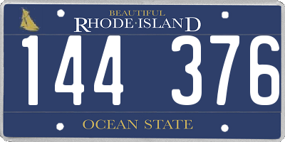 RI license plate 144376