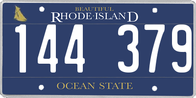 RI license plate 144379