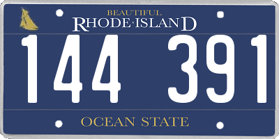 RI license plate 144391