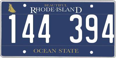 RI license plate 144394