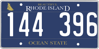 RI license plate 144396