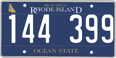 RI license plate 144399