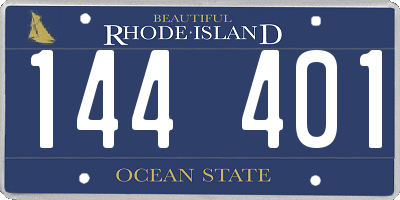 RI license plate 144401