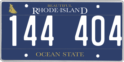 RI license plate 144404