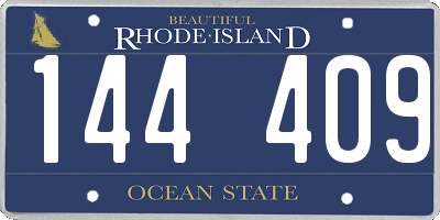 RI license plate 144409