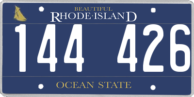 RI license plate 144426