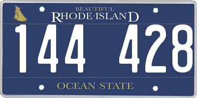 RI license plate 144428