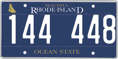RI license plate 144448