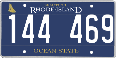 RI license plate 144469