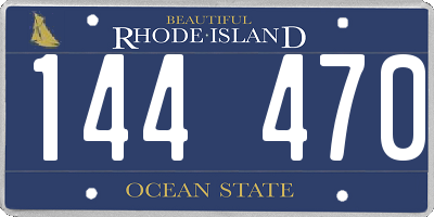 RI license plate 144470
