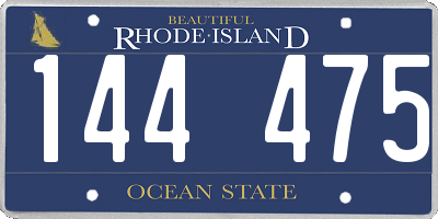RI license plate 144475