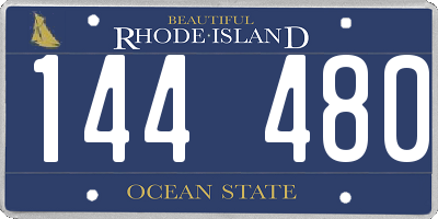 RI license plate 144480