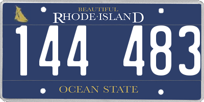 RI license plate 144483