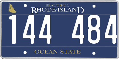 RI license plate 144484
