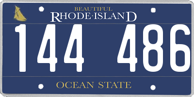 RI license plate 144486