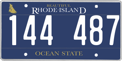 RI license plate 144487