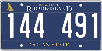 RI license plate 144491