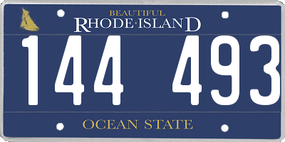 RI license plate 144493