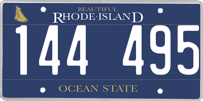 RI license plate 144495