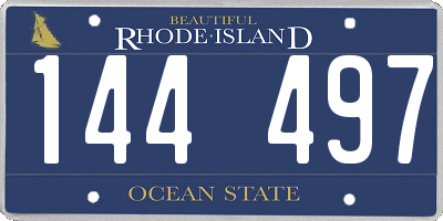RI license plate 144497