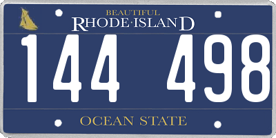 RI license plate 144498