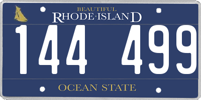 RI license plate 144499