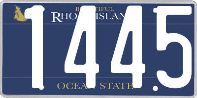 RI license plate 1445