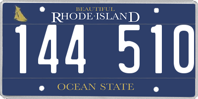 RI license plate 144510