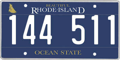 RI license plate 144511