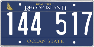 RI license plate 144517