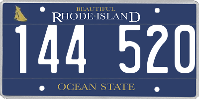 RI license plate 144520
