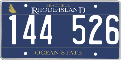 RI license plate 144526