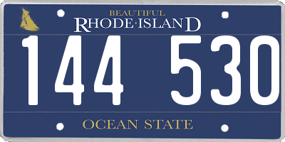 RI license plate 144530