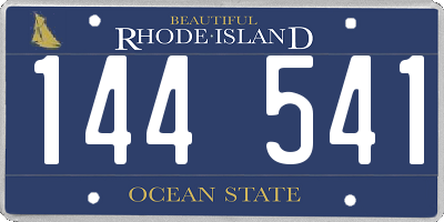 RI license plate 144541