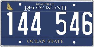 RI license plate 144546