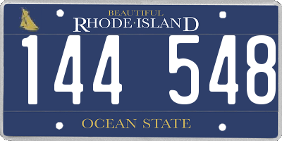 RI license plate 144548
