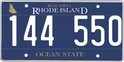 RI license plate 144550