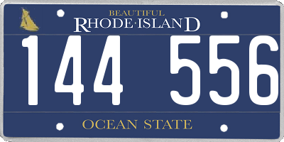 RI license plate 144556