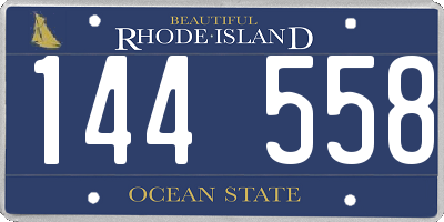 RI license plate 144558