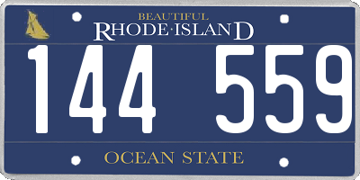 RI license plate 144559