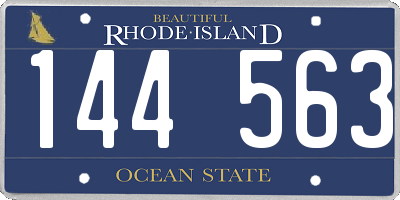 RI license plate 144563
