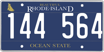 RI license plate 144564