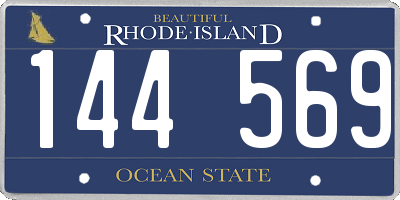 RI license plate 144569